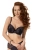 Biustonosz push-up koronkowy Mefemi Nipplex Violette grafitowy