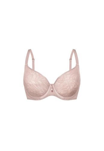 Biustonosz minimizer na duży biust koronkowy Mefemi Nipplex Nela cappuccino – ujęcie 2