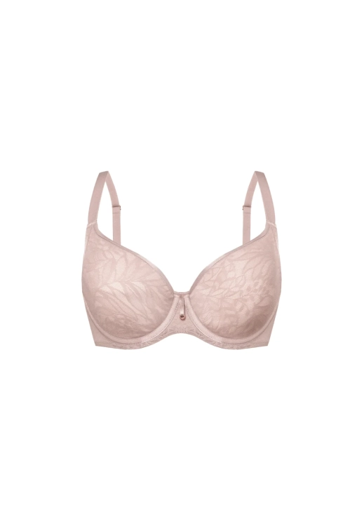 Biustonosz minimizer na duży biust koronkowy Mefemi Nipplex Nela cappuccino – ujęcie 2