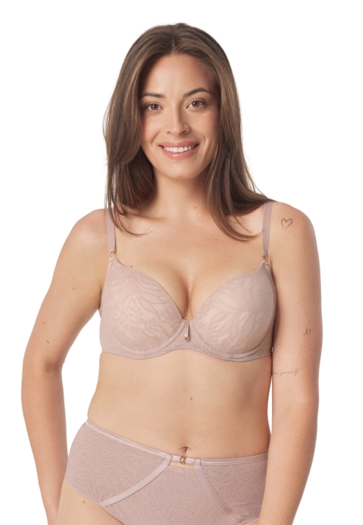 Biustonosz push-up formowany Mefemi Nipplex Nela cappuccino