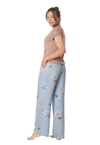 Piżama wiskozowa z długim rękawem Mefemi Nipplex Nike niebieski – ujęcie 2