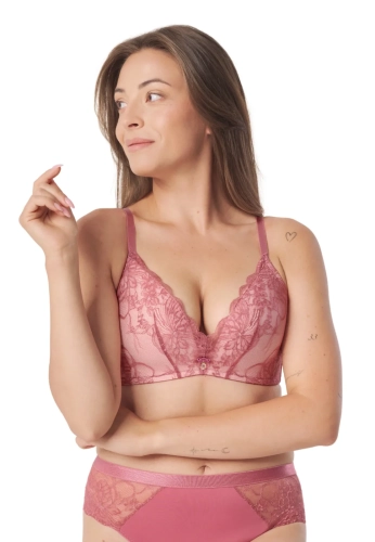 Biustonosz bez fiszbin Mefemi Nipplex Ofelia różowy