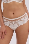 Figi damskie brazyliany koronkowe Gaia Nike 1135 ecru-mokka
