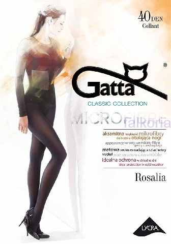 Rajstopy damskie 40 DEN Gatta Rosalia grafit – ujęcie 3