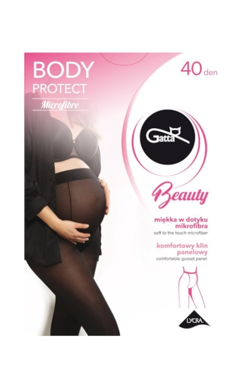 Rajstopy ciążowe 40 DEN Gatta Body Protect Beauty microfibra nero