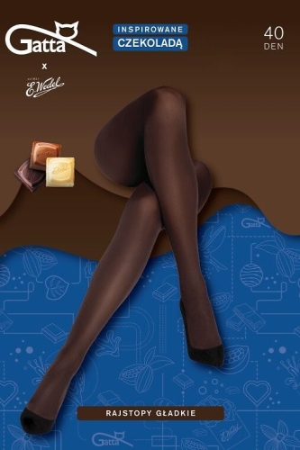 Rajstopy damskie 40 DEN Gatta &Wedel Microfibra white-choco