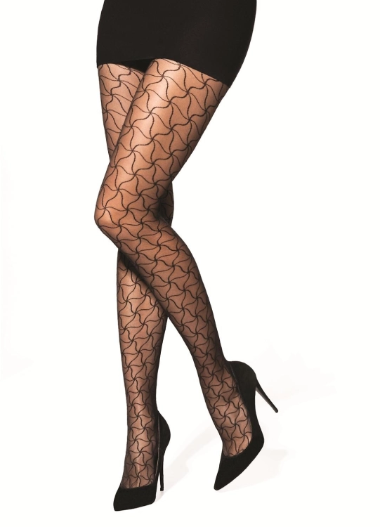 Rajstopy wzorzyste 20 DEN Gatta Trendy Mosaica wz.06 nero – ujęcie 4