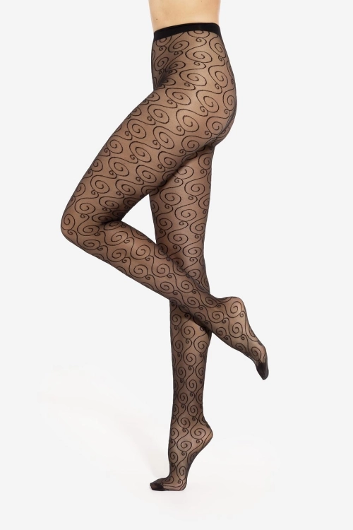 Rajstopy wzorzyste 20 DEN Gatta Trendy Mosaica wz.07 nero – ujęcie 3
