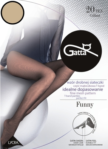 Rajstopy wzorzyste 20 DEN Gatta Funny beige