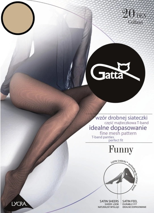 Rajstopy wzorzyste 20 DEN Gatta Funny beige