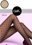 Rajstopy wzorzyste 20 DEN Gatta Tiffy wz.01 beige