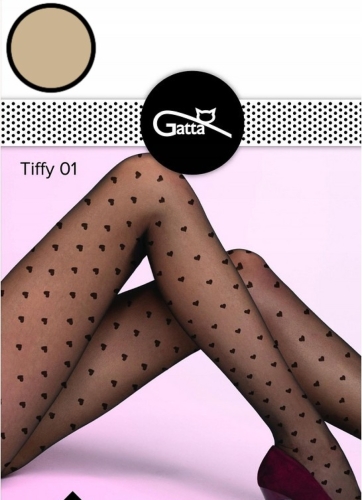 Rajstopy wzorzyste 20 DEN Gatta Tiffy wz.01 beige