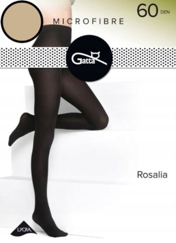 Rajstopy damskie 60 DEN Gatta Rosalia beige – ujęcie 4