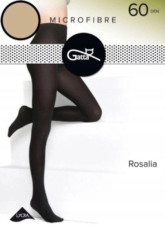 Rajstopy damskie 60 DEN Gatta Rosalia beige – ujęcie 4