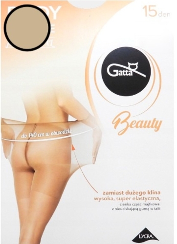Rajstopy damskie plus size 15 DEN Gatta Body Plus Size for Woman beige – ujęcie 4