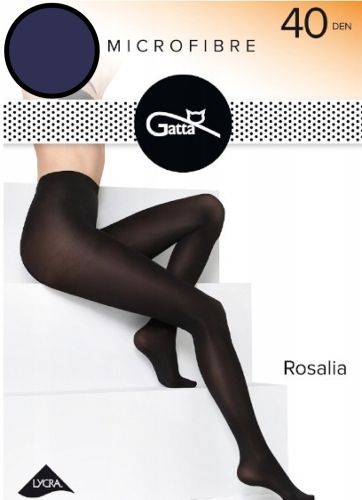 Rajstopy damskie 40 DEN Gatta Rosalia blue night – ujęcie 3