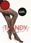 Rajstopy wzorzyste Gatta Trendy Yasmine wz.11 vinaccia