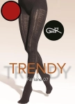 Rajstopy wzorzyste 40 DEN Gatta Trendy Fabiane wz.07 vinaccia