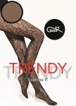 Rajstopy wzorzyste Gatta Trendy Yasmine wz.11 moka