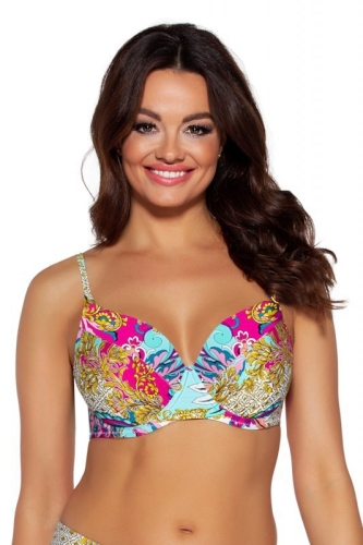 Biustonosz kąpielowy usztywniany Ava SK 172 Turquoise Paisley